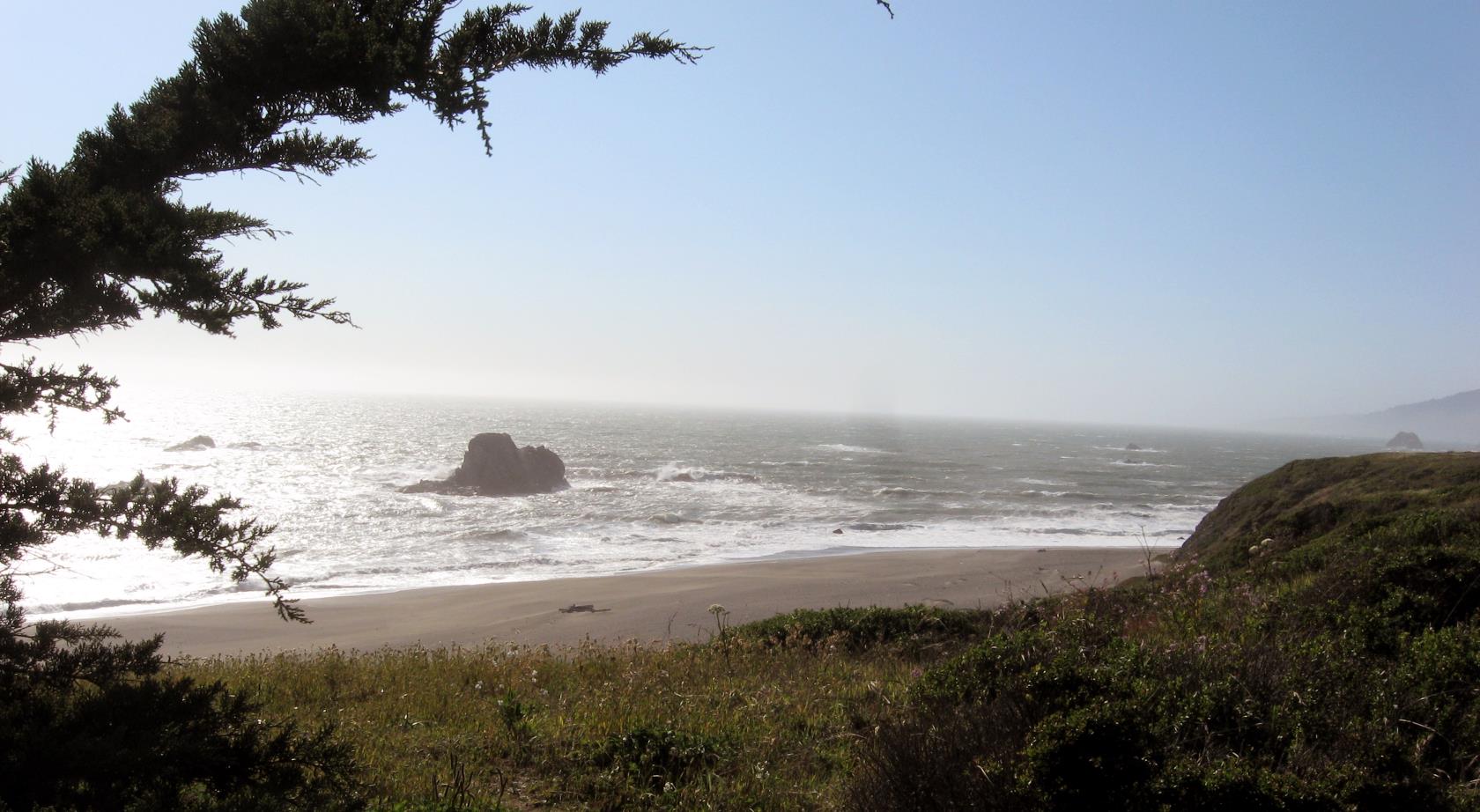 Deserted shores offer solitude for a walk among nature's wonders.
