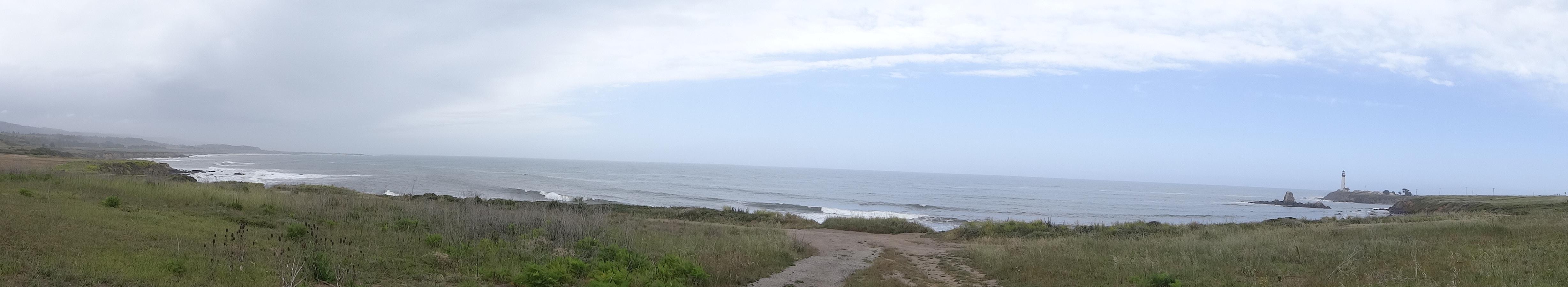 (Wide) The area from Pidgin Point to Ano Neuvo Island on the south was a giant area of great diving and prime territory for white sharks. It was my play ground for years. The landlord never bothered me for rent.