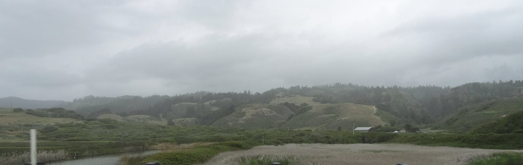 Inland rise the tree covered mountains with deep, cool, still canyons.