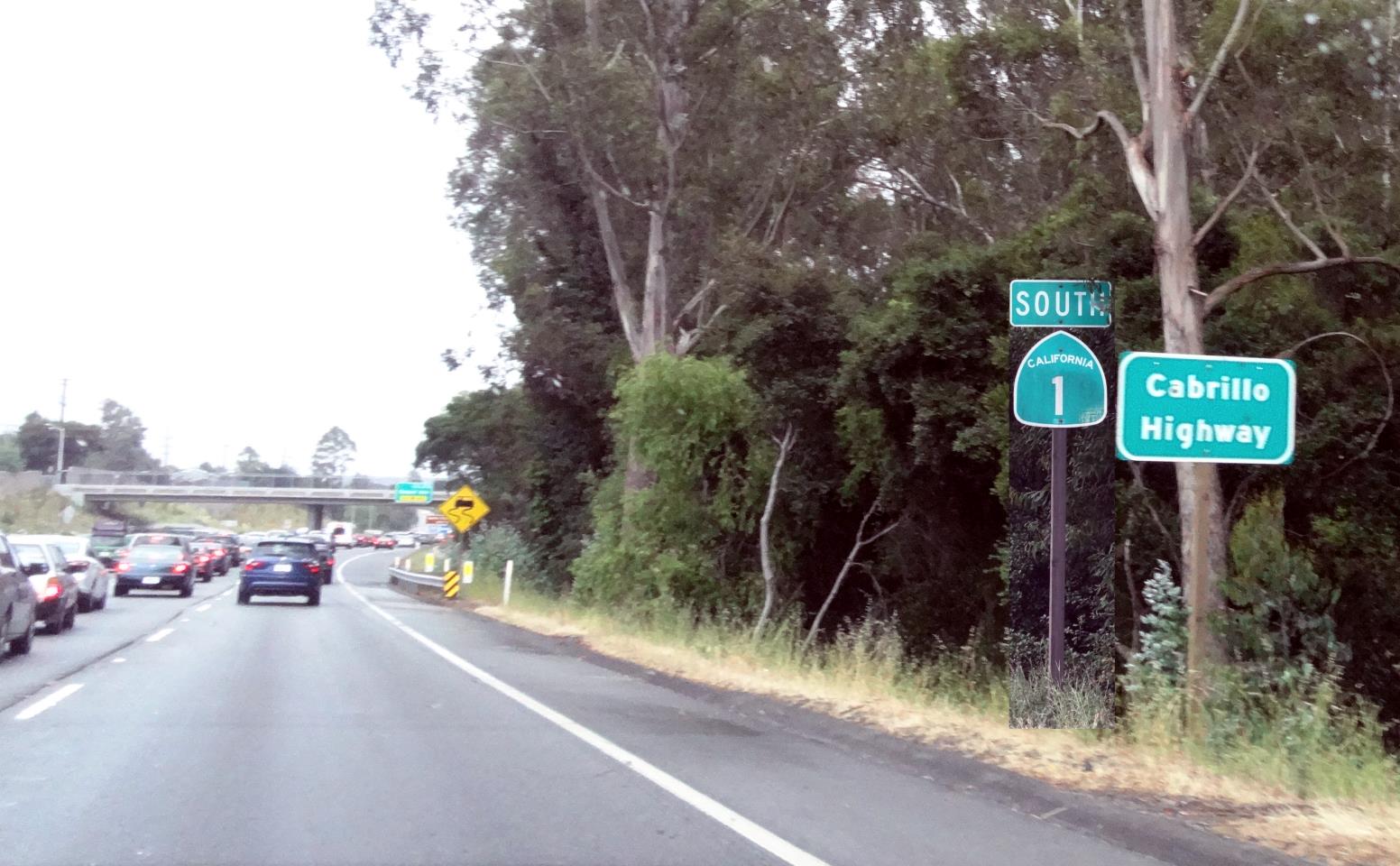 Welcome to California. It may be paradise crusin' Hiway 1, but that doesn't mean you get to escape the traffic.