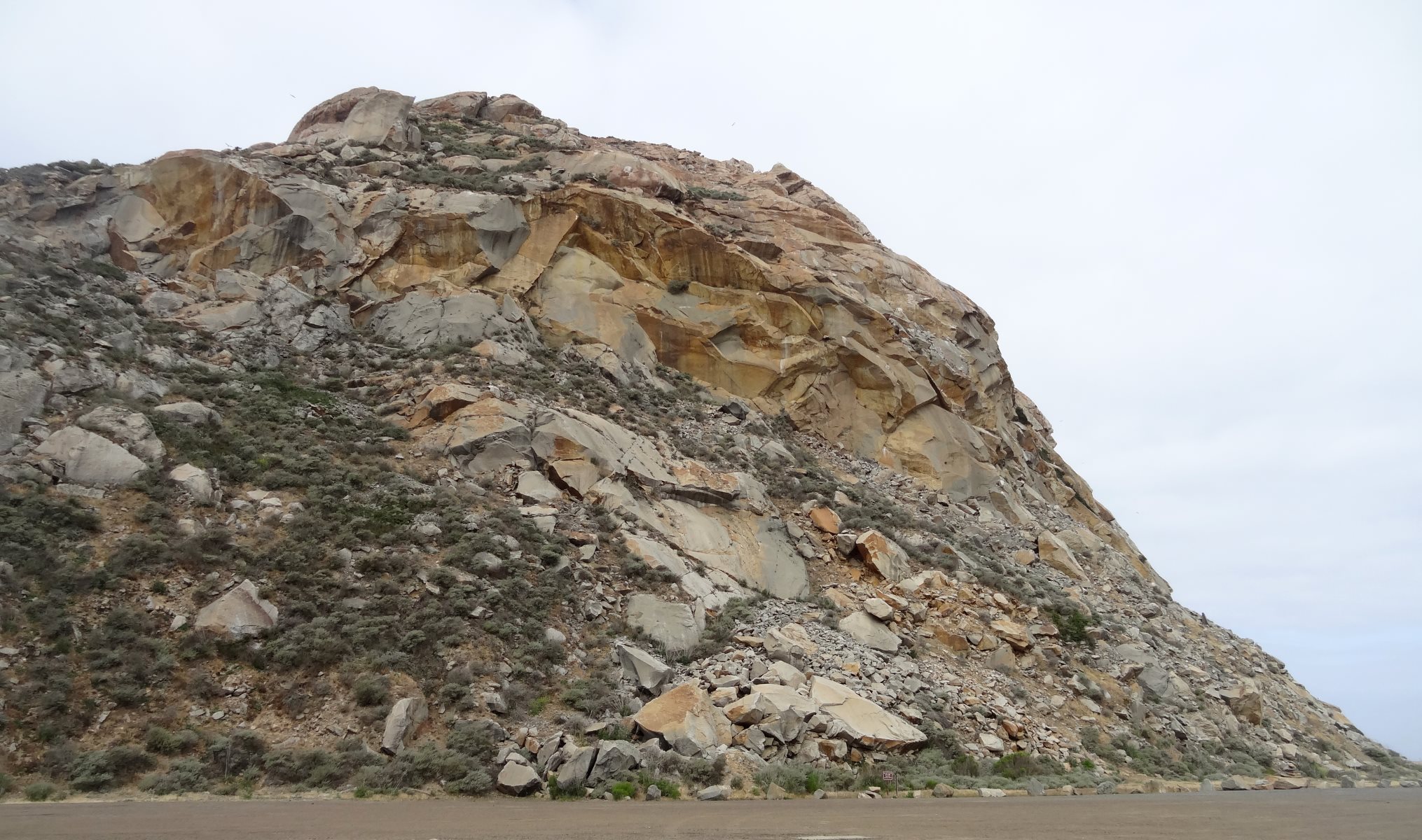 That is the south side of the front. It is bigger than the picture makes it look. It is a preserve, so covered with sea birds and even Peregrine Falcons.