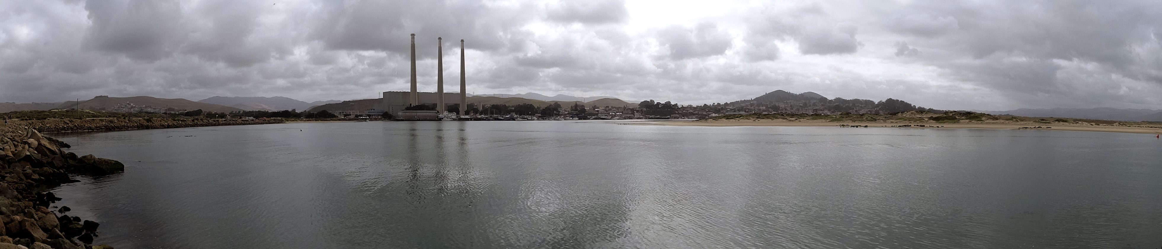 (Wide) From anywhere around, the cooling stacks are what you can see the easiest.