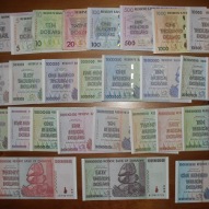 27 Zimbabwe Banknote Full Set
