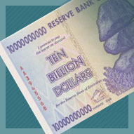 Zimbabwe 10 Billion Dollar Banknote