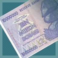 Zimbabwe 10 Million Dollar Banknote