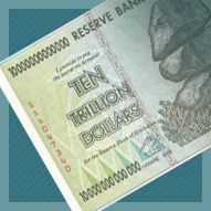 Zimbabwe 10 Trillion Dollar Banknote