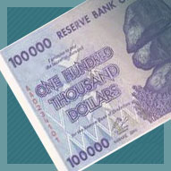 Zimbabwe 100 Thousand Dollar Banknote