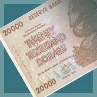 Zimbabwe 20 Thousand Dollar Banknote