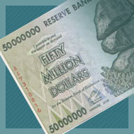 Zimbabwe 50 Million Dollar Banknote