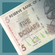Zimbabwe Five Dollar Banknote