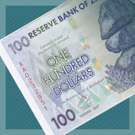 Zimbabwe 100 Dollar Banknote