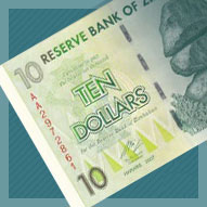 Zimbabwe Ten Dollar Banknote