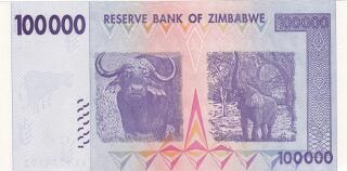 100k Zimbabwe Dollars