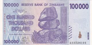 100k Zimbabwe Dollars