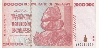 20 Trillion Zimbabwe Dollars