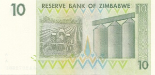 Ten Zimbabwe Dollars
