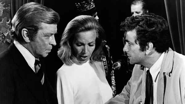 Richard Basehart, Honor Blackman and Peter Falk star in "Columbo: Dagger of the Mind"