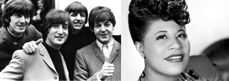 Image result for 1964 - Ella Fitzgerald's cover of the Beatles' "Can't Buy Me Love" hit #34 in the U.K. She was the first artist to chart in the U.K. with a Beatles cover.