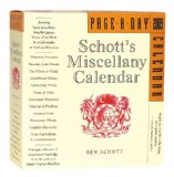 Schott's Miscellany Page-A-Day Calendar 2009 (Original Page a Day Calendars)