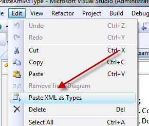 Paste XML as Types Paste XML as Types