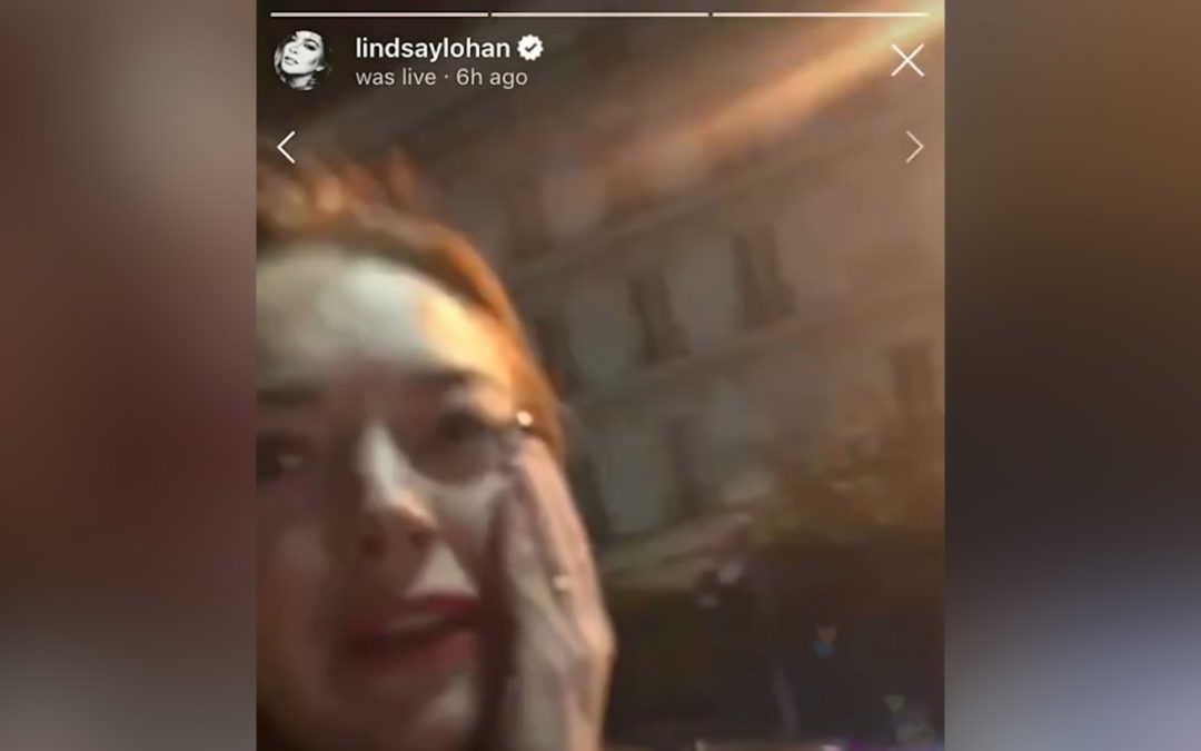 Lindsay Lohan Got Punched in the Face While Livestreaming Herself Harassing a Homeless Family in Russia