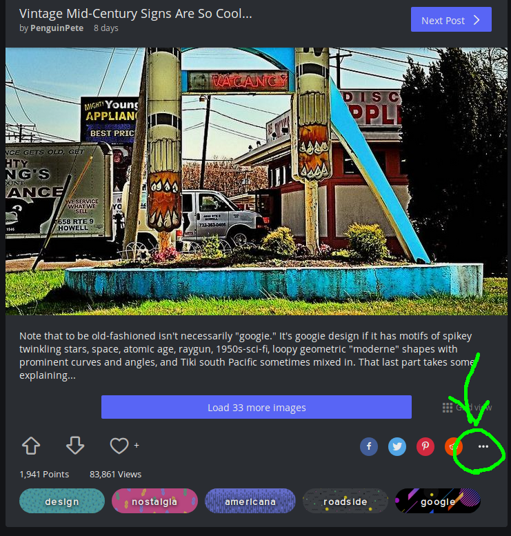 How to get Shared Link URL of a IMGUR post 123ish US