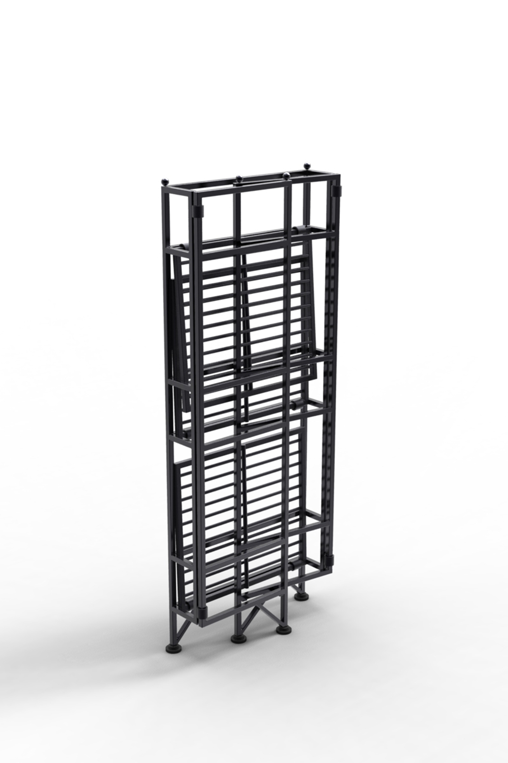 Xtra Storage 3 Tier Folding Metal Shelf 8018B, Black Finish eBay