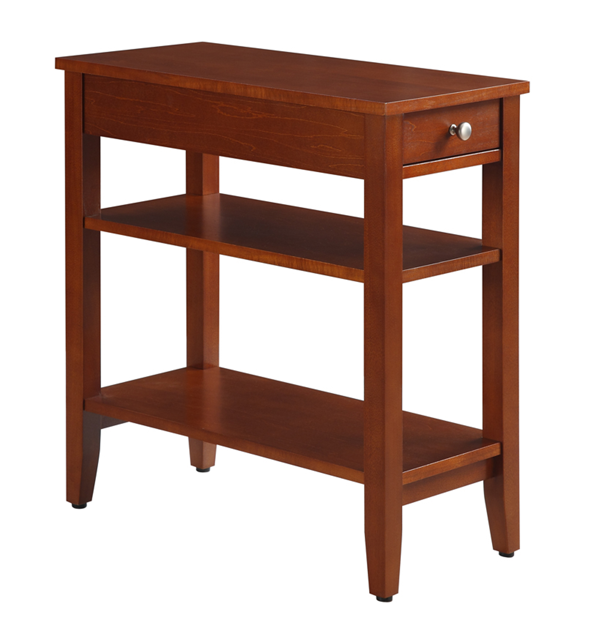 American Heritage Three Tier End Table with Drawer 7107159CH, Cherry