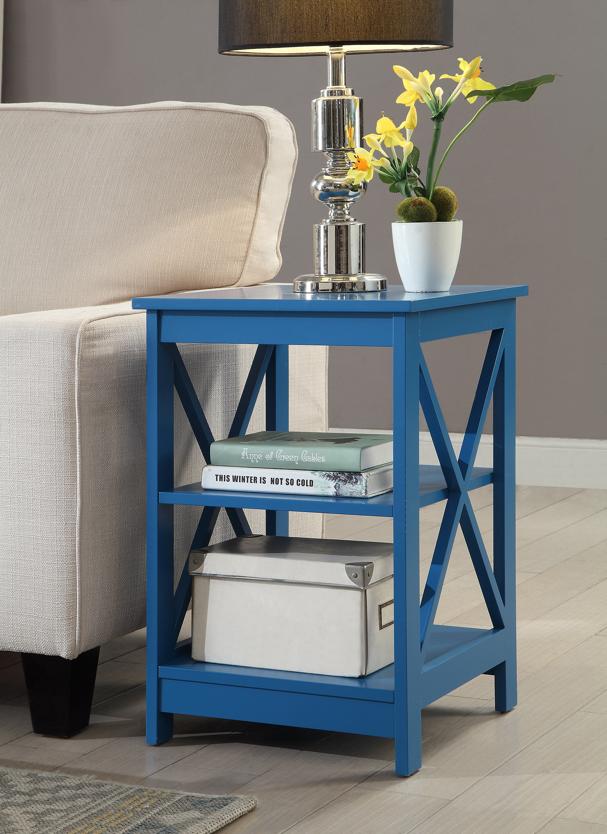 Oxford End Table 203085BE, Blue Finish eBay