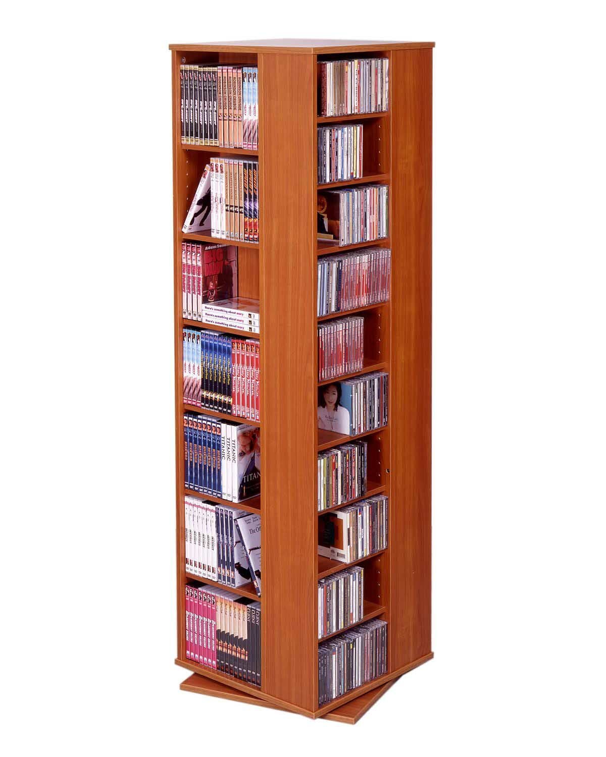 Leslie Dame 1040 CDs High Capacity Spinning Multimedia Storage Tower in