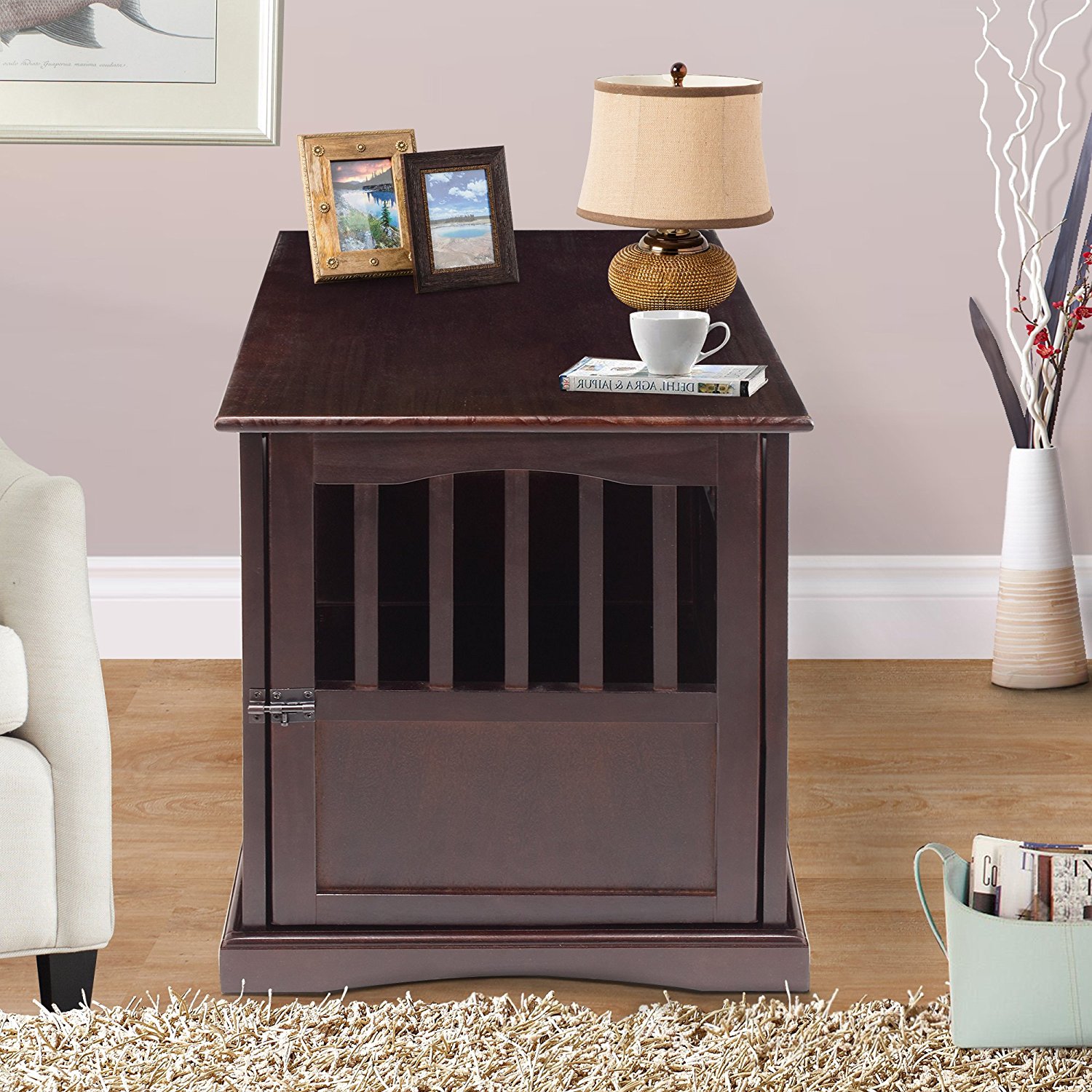 Casual Home 24inch Wide Pet Crate in Espresso Finish, 60044 New