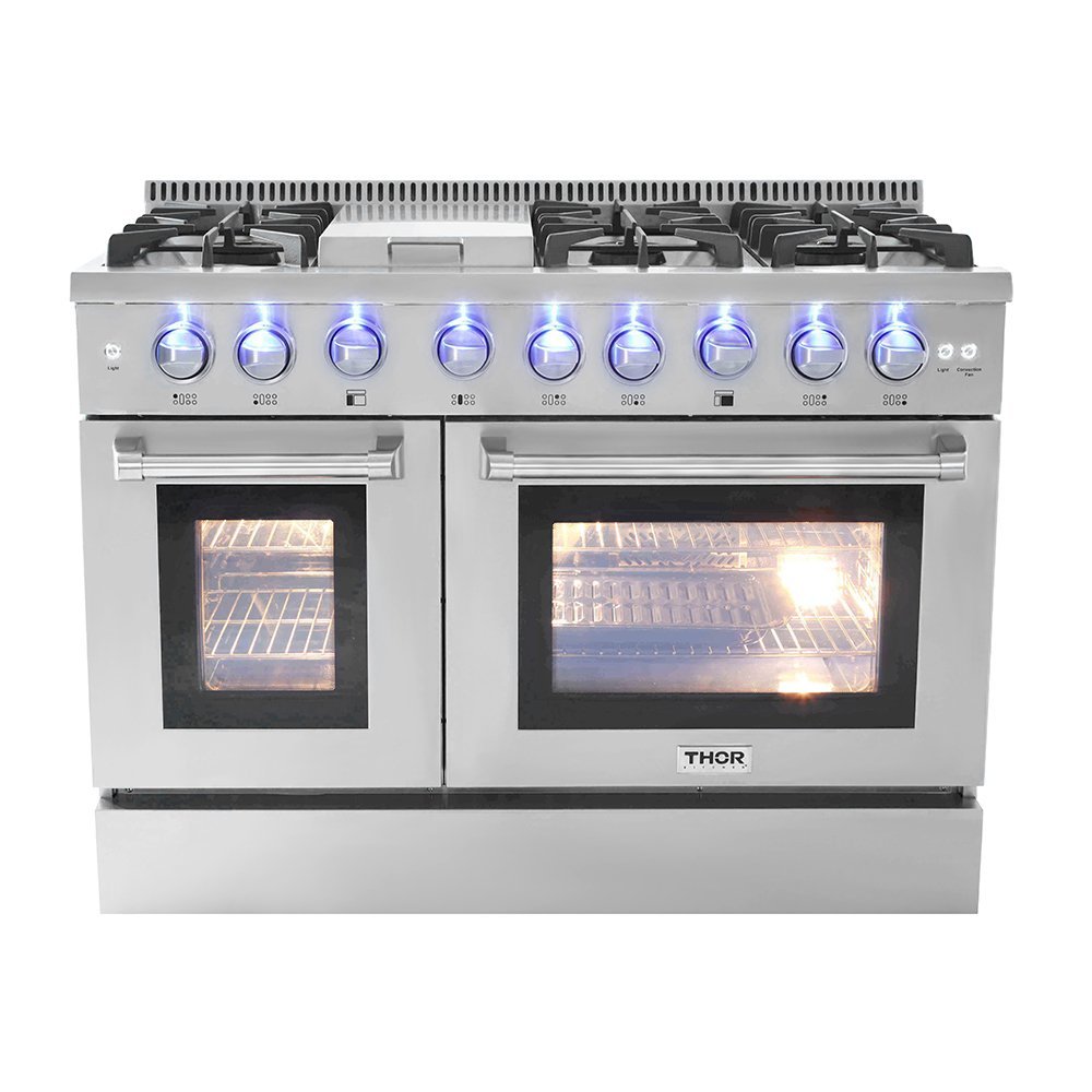 Thor Kitchen HRG4808U 48" Freestanding Professional Gas Range w/ Oven