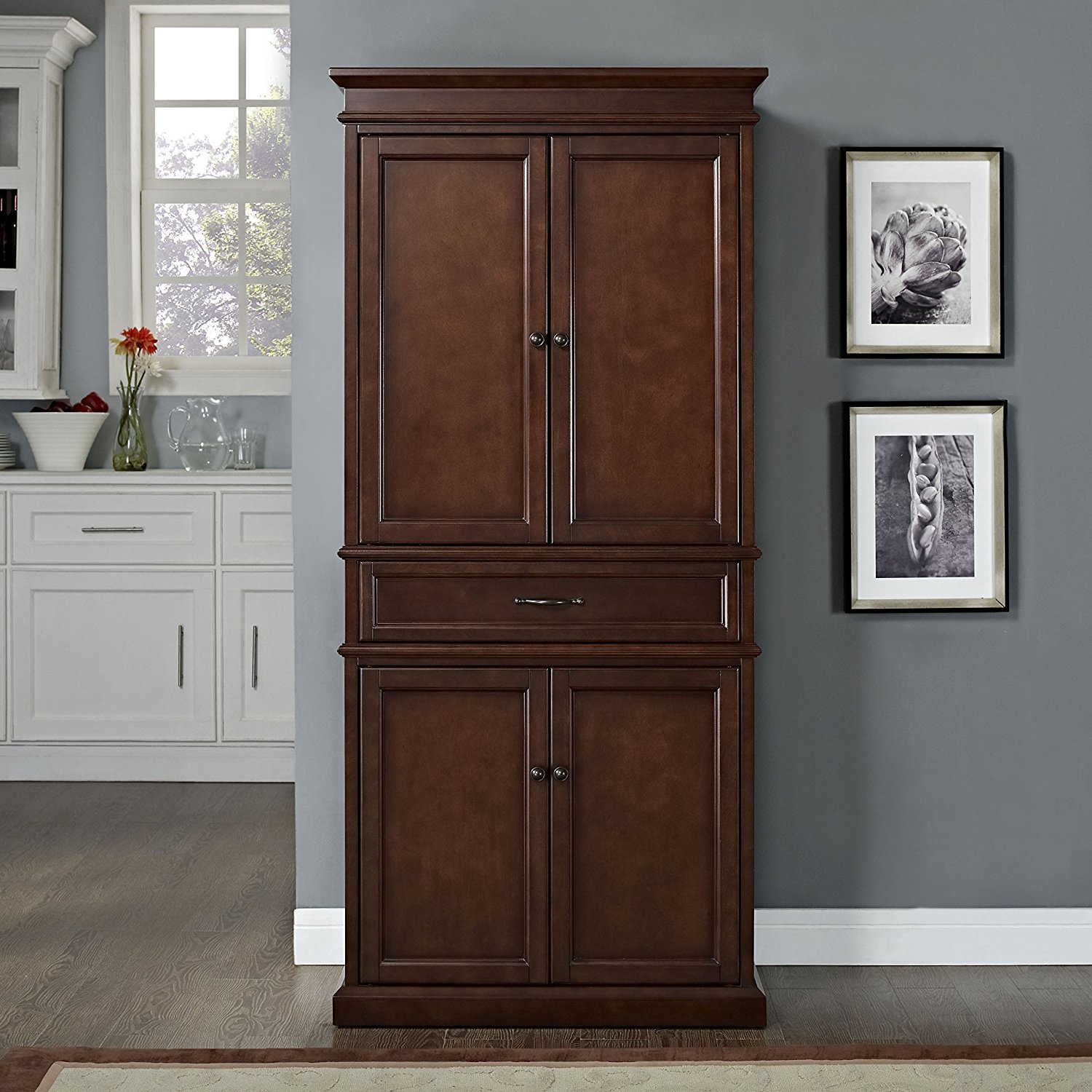 Crosley Furniture Parsons Pantry Cabinet in Mahogany finish, CF3100-MA