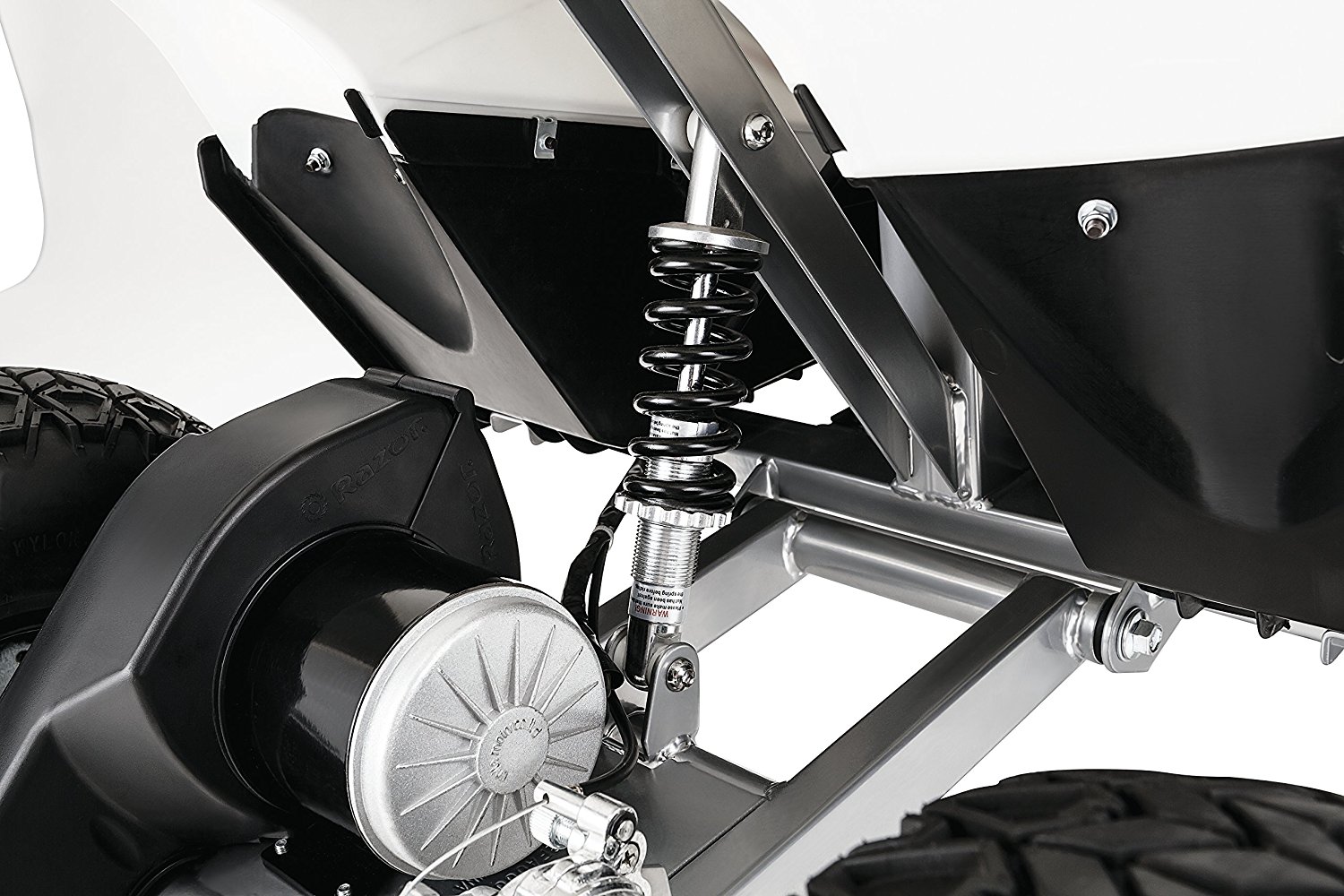 Razor 500 DLX Dirt Quad Bike in White/Red for Ages 14+ Kids, 25143000