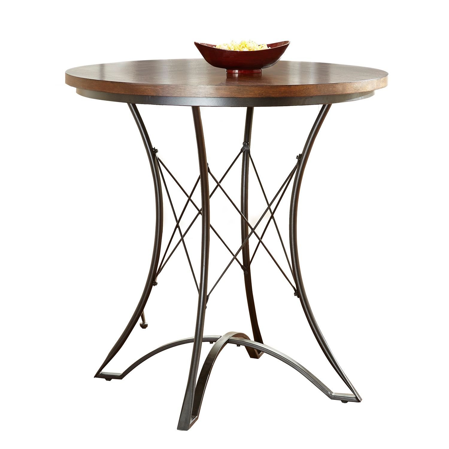 Steve Silver Adele Round Counter Height Dining Table in Birch Finish