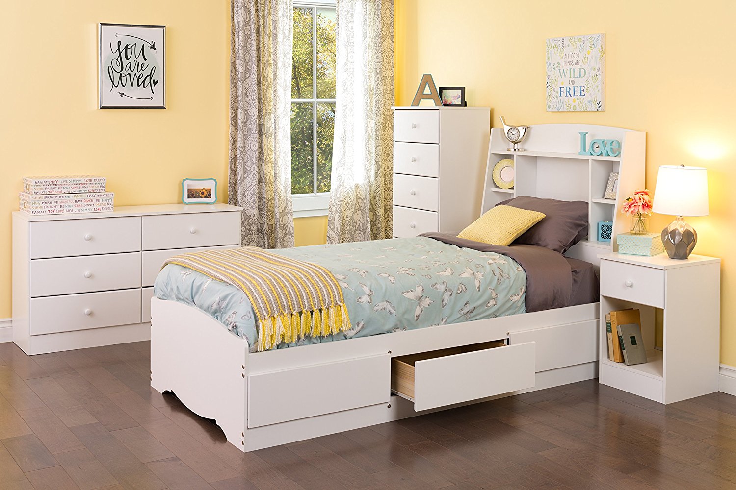 Prepac Astrid Collection 6 Drawer Tall Chest in White ...