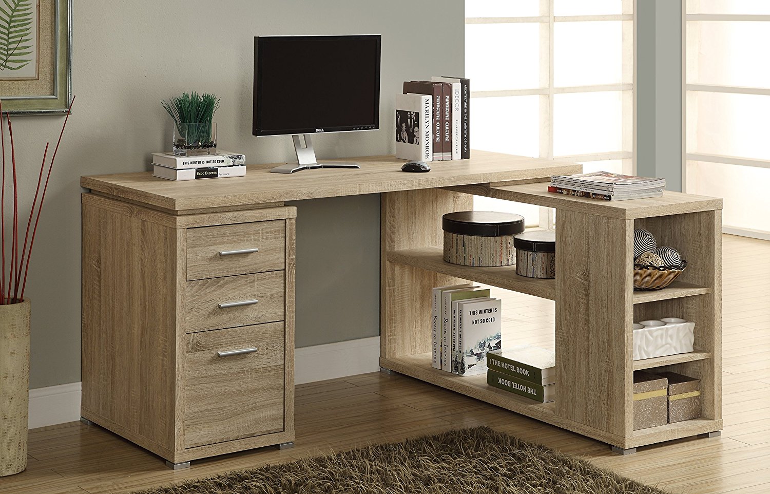 Monarch Specialties Hollow Core Left Right Facing Corner Computer