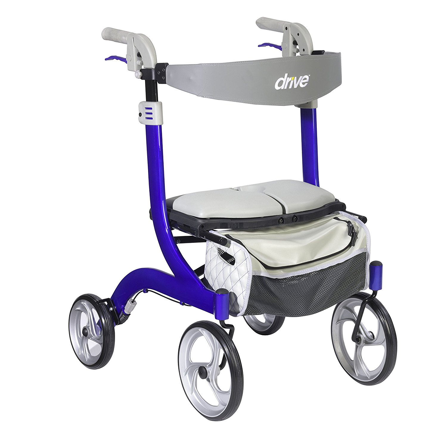 Drive Medical RTL10266BLHS Nitro DLX Euro Style Walker Rollator Sleek