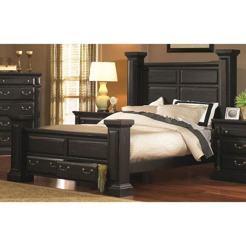 Progressive Furniture Torreon King Complete Bed in Antique Black Finish