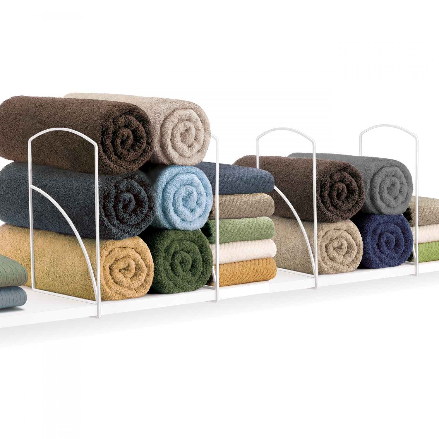 Lynk Tall Shelf Dividers Closet Shelf Organizer (Set of 4) White eBay