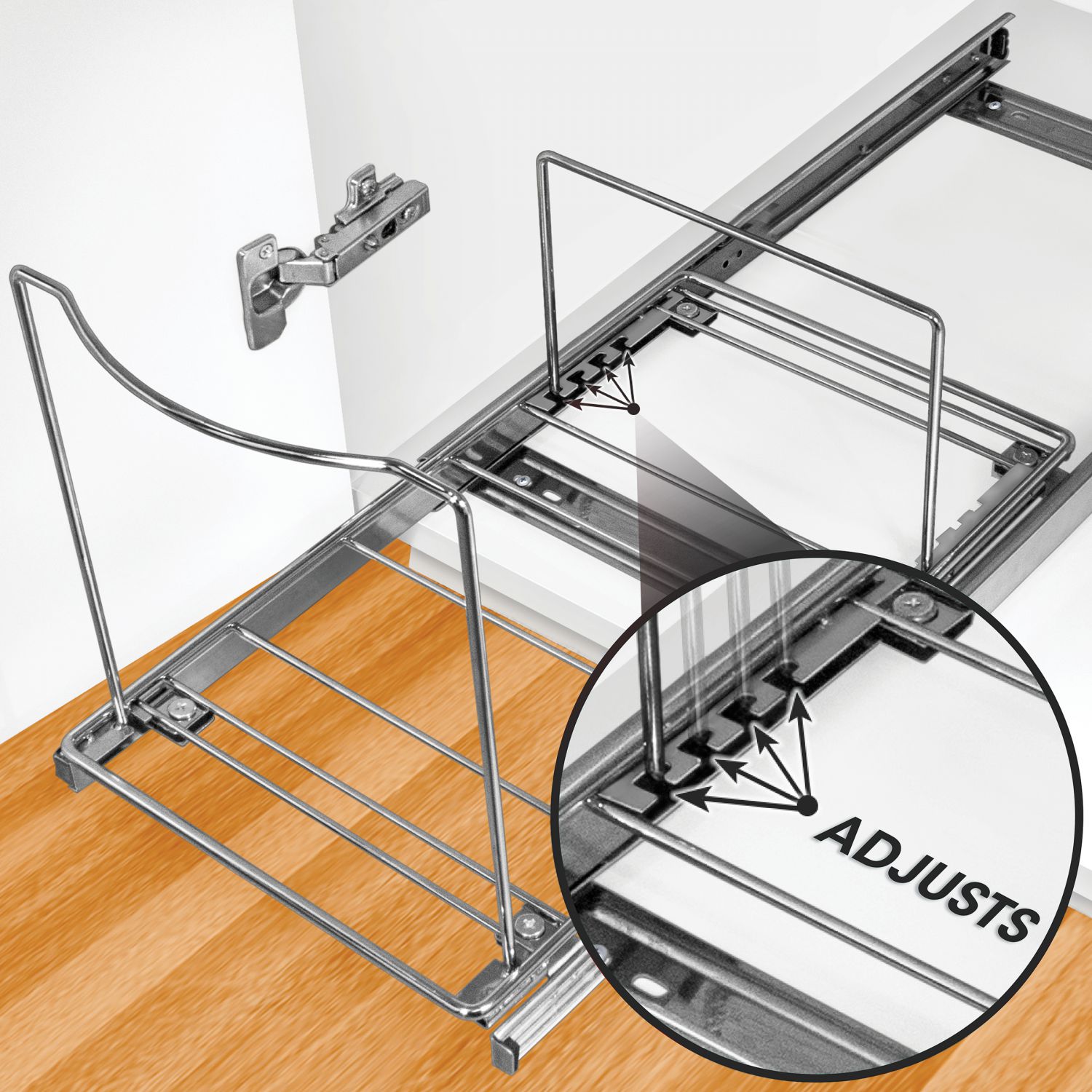 Lynk Professional Slide Out Bin Holder 10.1 in wide x 20.02 in deep