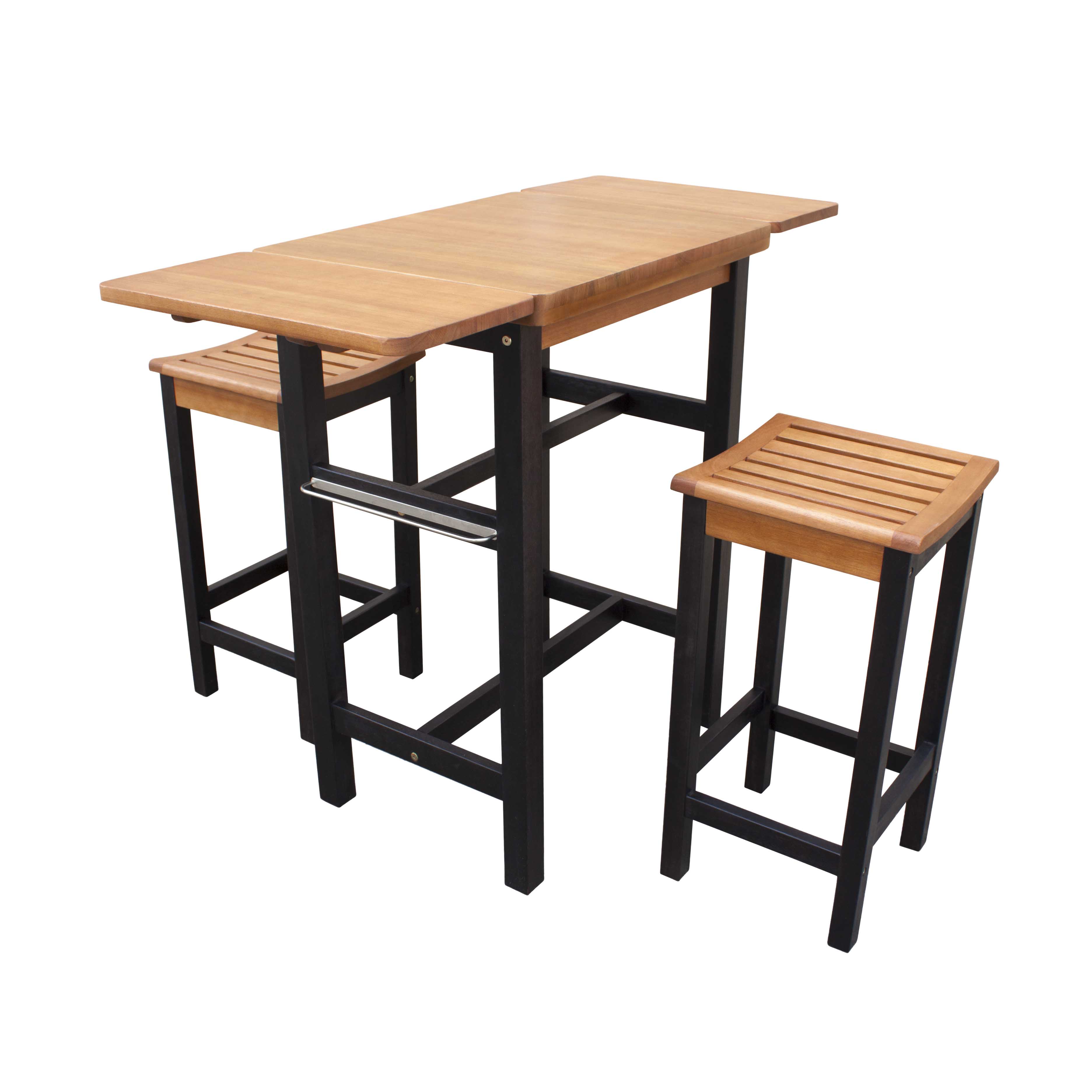 Northbeam Kitchen Island Table Two Stool Set 812482021868 ...