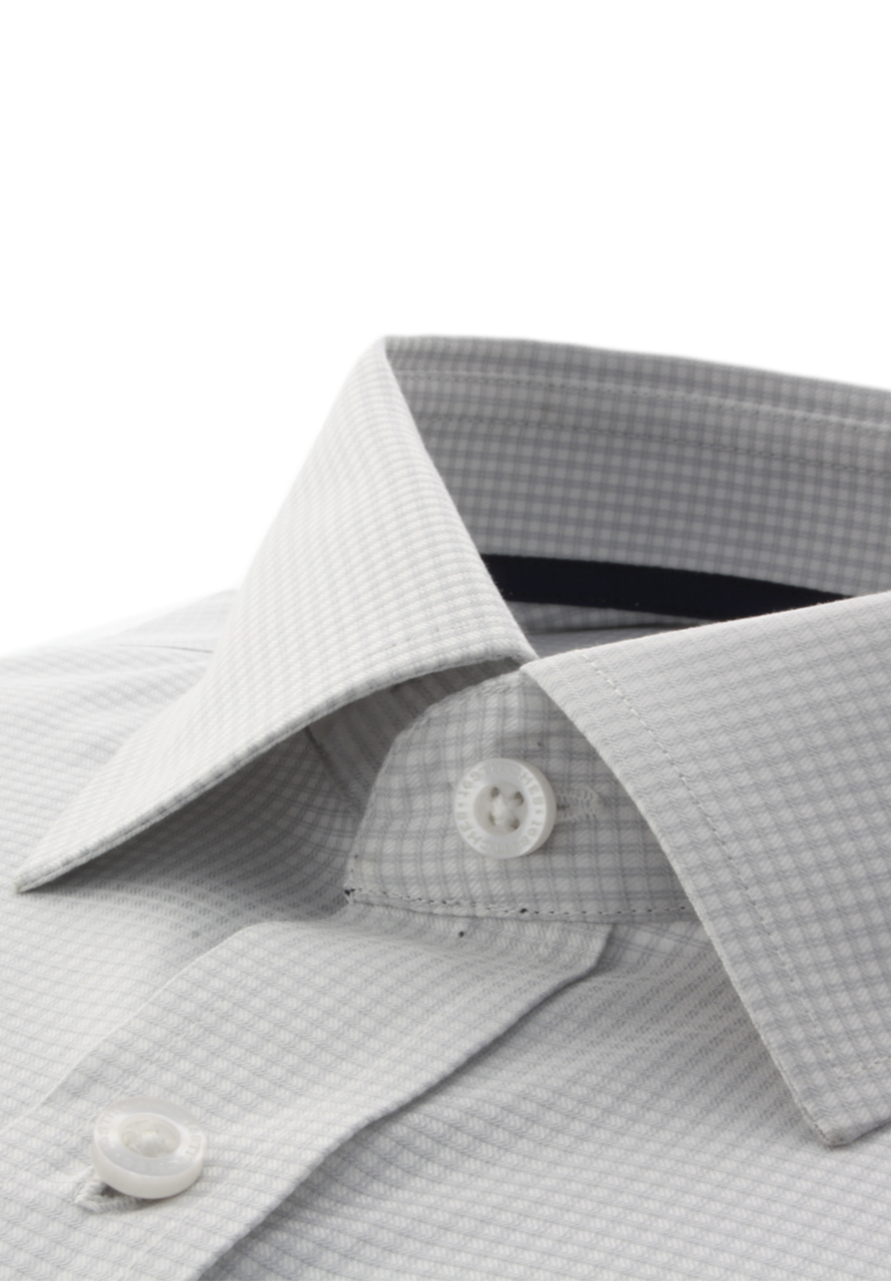 White Luxury Dobby Windowpane Checks