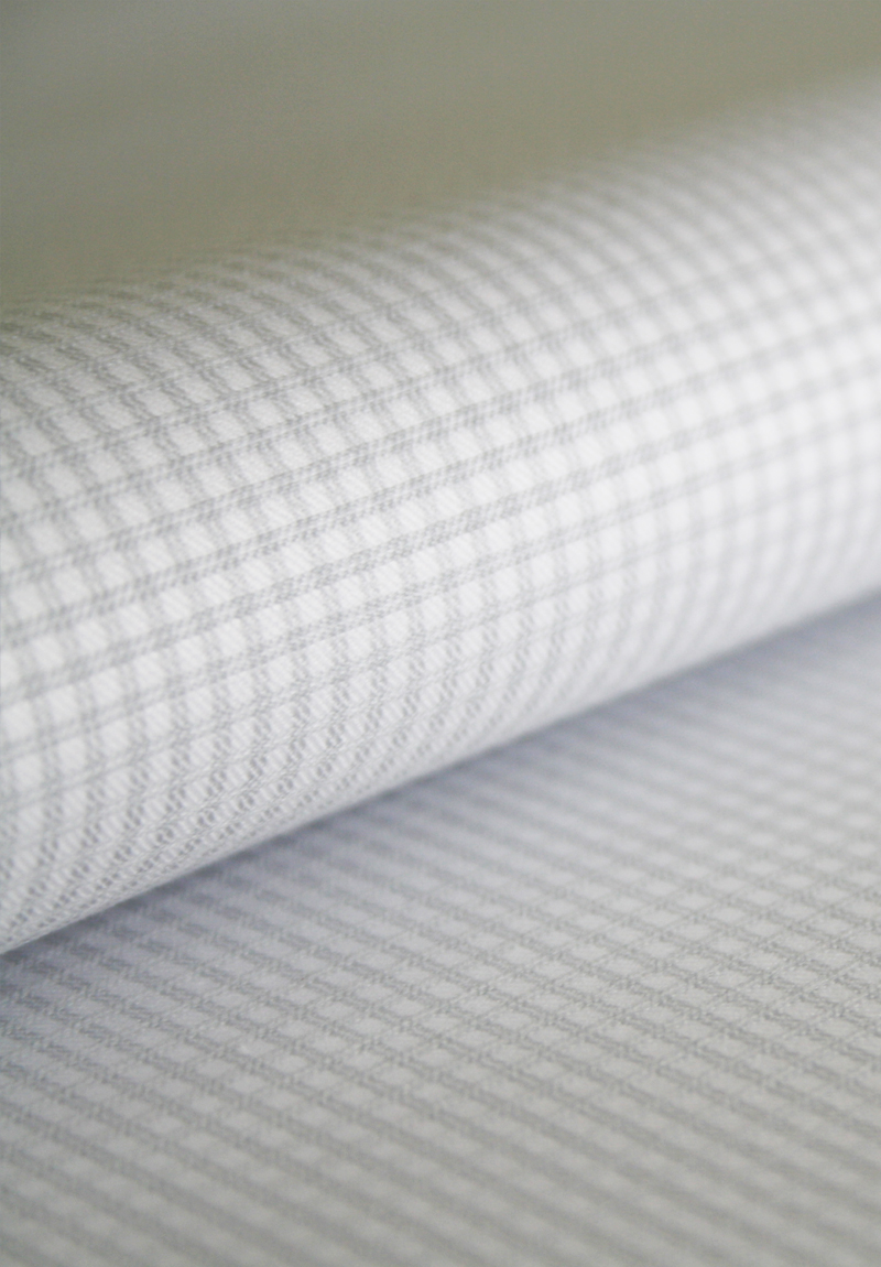 White Luxury Dobby Windowpane Checks