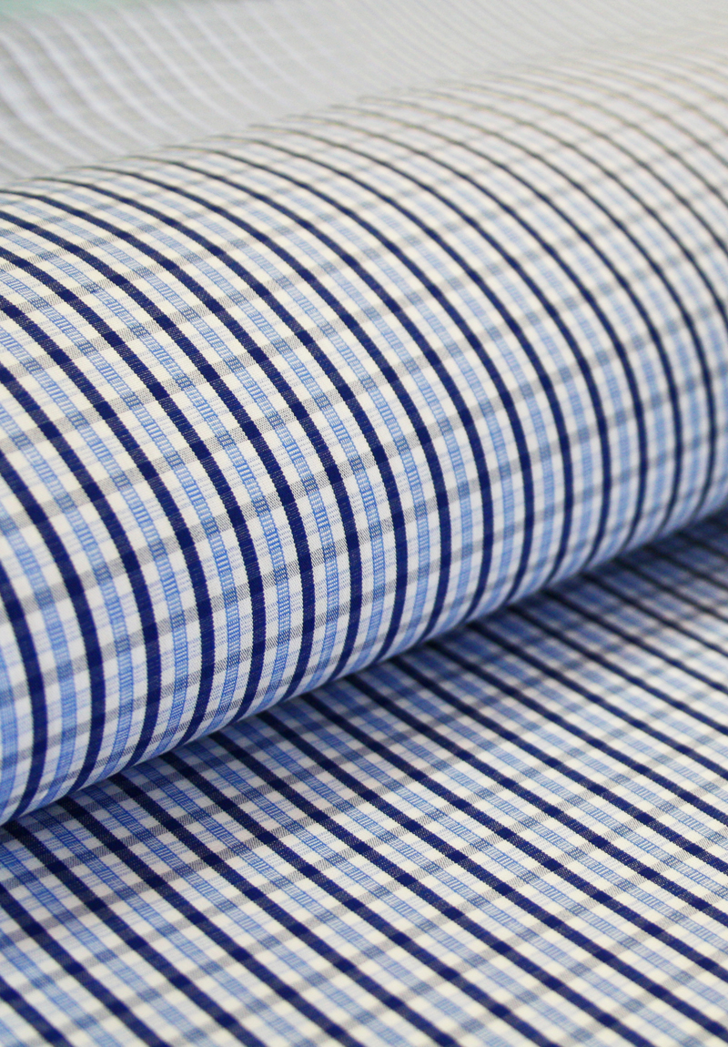 Multi Blues Windowpane Checks