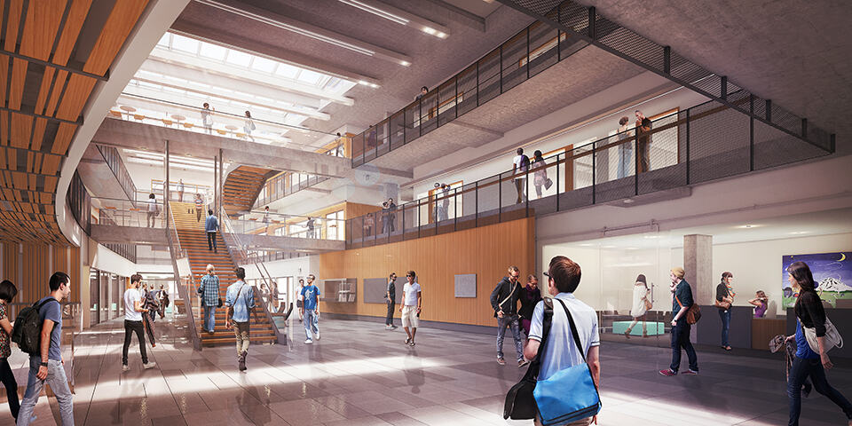 The Bill and Melinda Gates Center atrium (artist's rendering)