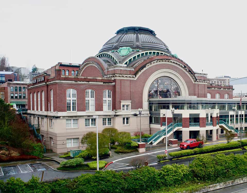 union station -- a hundred year old railway building, now a courthouse