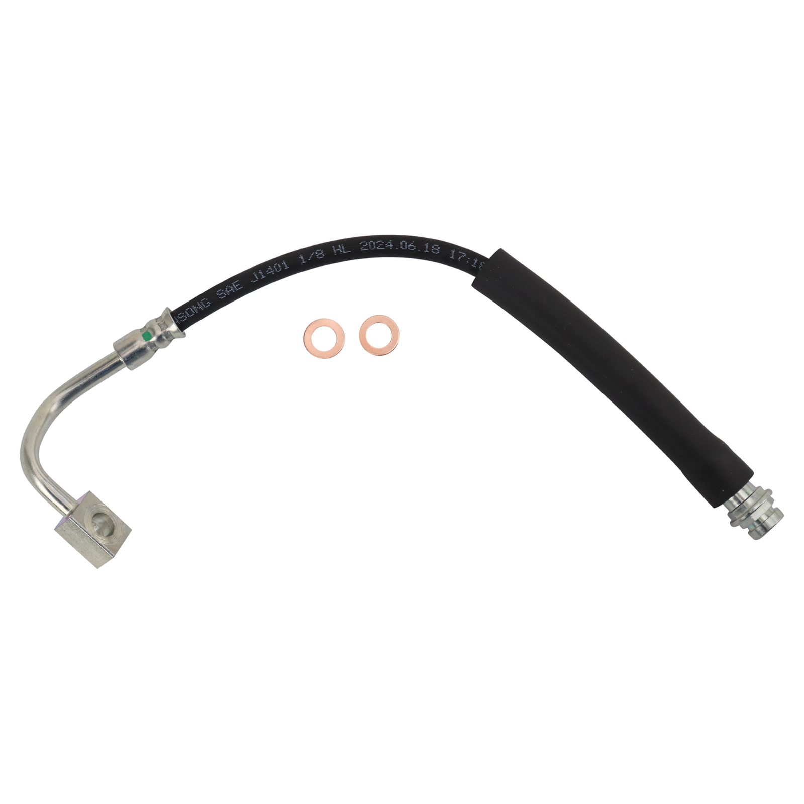 TRQ Front Brake Hose Set Driver & Passenger Side Compatible with 2013-2016 Chrysler Town & Country 2013-2017 Dodge Grand Caravan 2014 Ram C/V