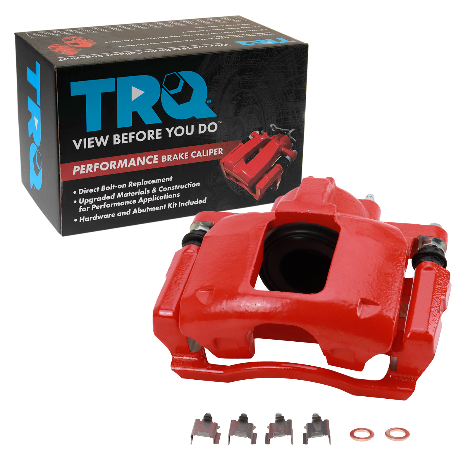 TRQ Front Brake Caliper Compatible with 08-12 Chrysler 07-12 Dodge Jeep 12 Ram 09-12 VW