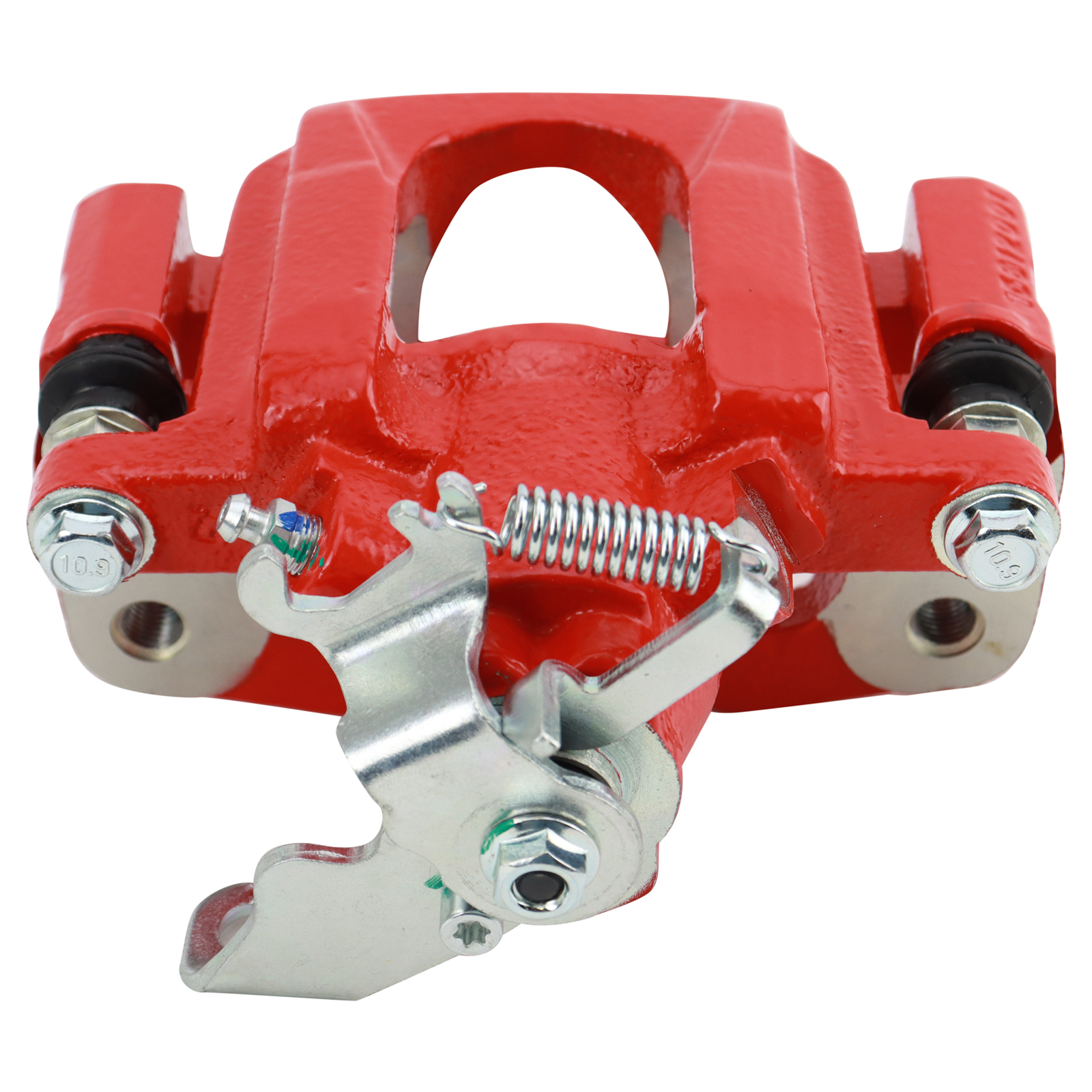 TRQ Rear Right Brake Caliper Red with Mounting Bracket Performance Passenger Side Compatible with 2008-2016 Chrysler Town & Country Dodge Grand Caravan 2012-2015 Ram C/V 2009-2014 Volkswagen Routan